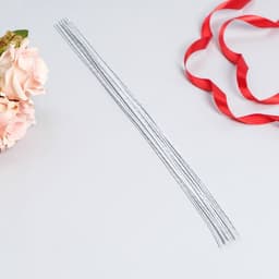 Флористическая проволока в бумажной оплётке «Белая», длина 36 см, 1.2 мм, набор 20 шт.