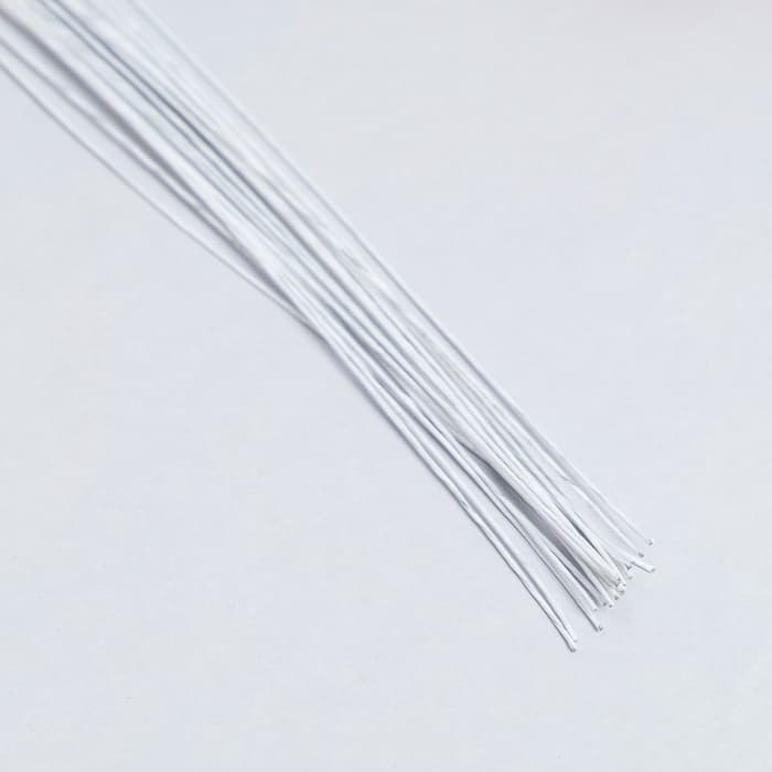 Флористическая проволока в бумажной оплётке «Белая», длина 36 см, 0.9 мм, набор 20 шт.