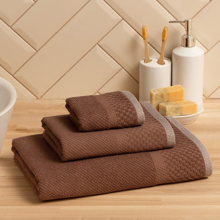 Полотенце махровое LoveLife Royal 70×140 см, 100% хлопок, 450 г/м², коричневое