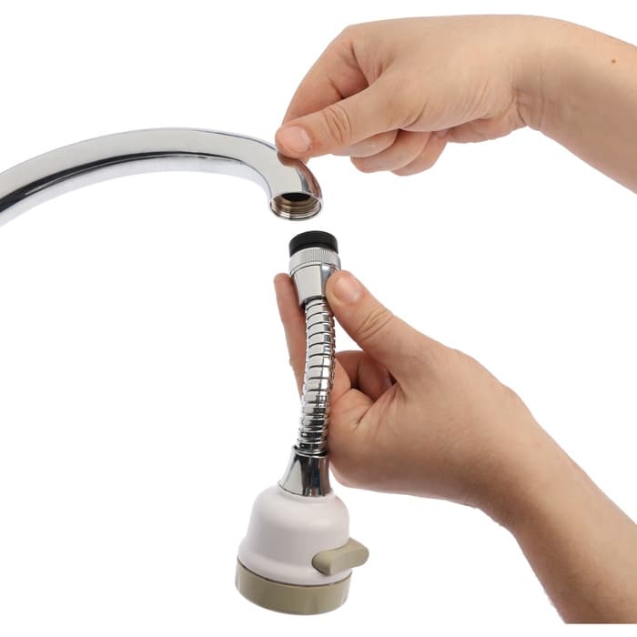 Аэратор ZEIN, регулировка потока, на гибком шланге, 170 мм, 3 режима, пластик, белый