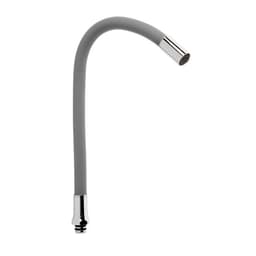 Излив для смесителя ZEIN, 3/4", гибкий, силикон, нержавеющая сталь, 50 см, сетка пластик, серый