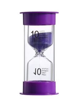 Часы песочные Happy time, на 10 минут, 12×5.5 см, сиреневые