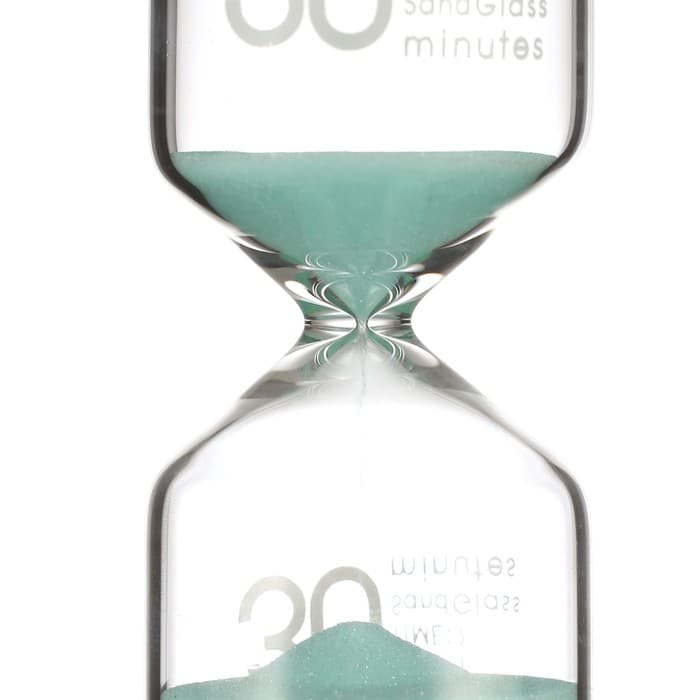 Песочные часы Happy time, на 30 минут, 12.5×4.5 см, бирюзовые