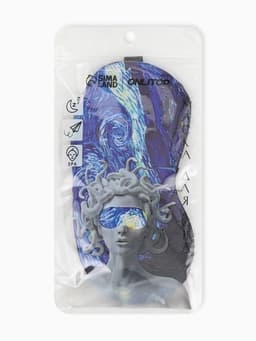 Маска для сна с гелевым вкладышем «Ван Гог», 19×10 см, резинка одинарная, синяя