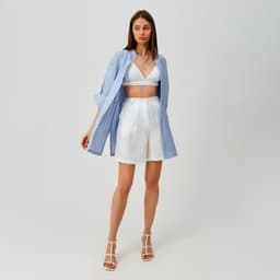 Блузка женская MINAKU: Casual collection, размер 42, голубой