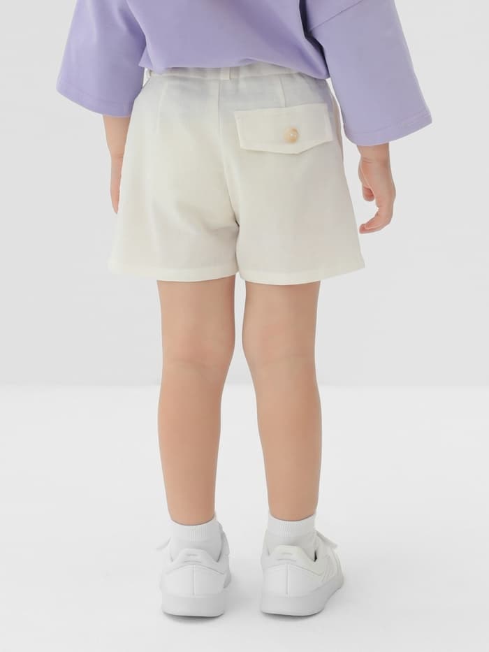 Шорты детские MINAKU: Cotton Collection, белые, рост 128 см