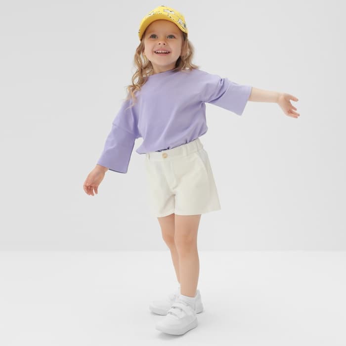 Шорты детские MINAKU: Cotton Collection, белые, рост 128 см