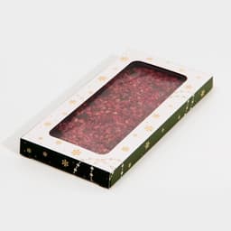Коробка подарочная для шоколада новогодняя «Золотой шик», с окном, 17.3×8.8×1.5 см