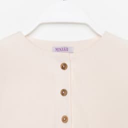 Платье для девочки MINAKU: Cotton Collection, однотонное, бежевое, рост 98-104 см