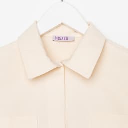 Комбинезон для девочки MINAKU: Casual collection KIDS, бежевый, рост 134 см