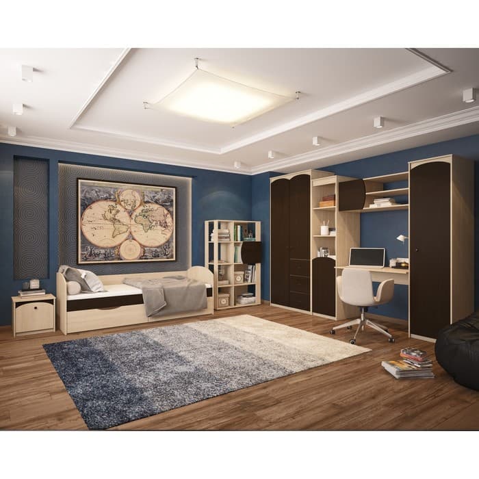 Кровать односпальная «Ева», 2 ящика, 800×2000 мм, цвет дуб сонома/дуб венге