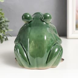 Фигурка - подставка для мелочей керамика «Лягушка», 15×14×17.5 см