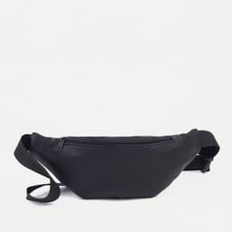 Сумка поясная TEXTURA на молнии, 30×5×12 см, синяя