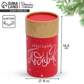 Коробка подарочная «Новогодний подарок», 8×14.5 см, Новый год