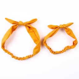 Повязка на голову для мамы и дочки Family look, 2 шт., оранжевый, Крошка Я
