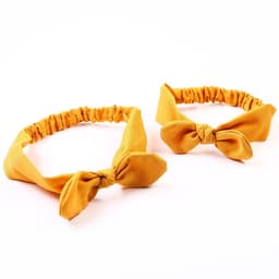 Повязка на голову для мамы и дочки Family look, 2 шт., оранжевый, Крошка Я