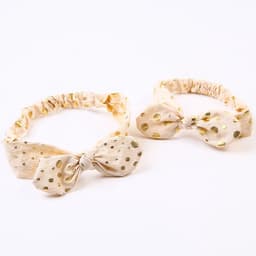 Повязка на голову для мамы и дочки Крошка Я «Family look» 2 шт., бежевый