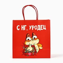 Пакет подарочный новогодний «Уродец», 22 х 22 х 11 см