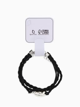 Браслет кожаный «Пентаграмма. Защита», L=17 см, чёрный в серебре