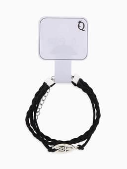 Браслет кожаный «Пентаграмма. Защита», L=17 см, чёрный в серебре