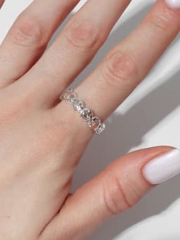 Кольцо «Тренд» смайлики, цвет серебро, безразмерное