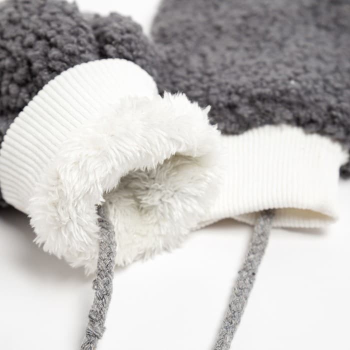 Варежки зимние детские MINAKU, серые, размер 15-16 (17 см)