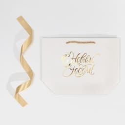 Пакет подарочный новогодний «С Новым годом», 19×20×9 см