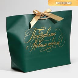 Пакет подарочный новогодний My congratters, 26×25×11 см