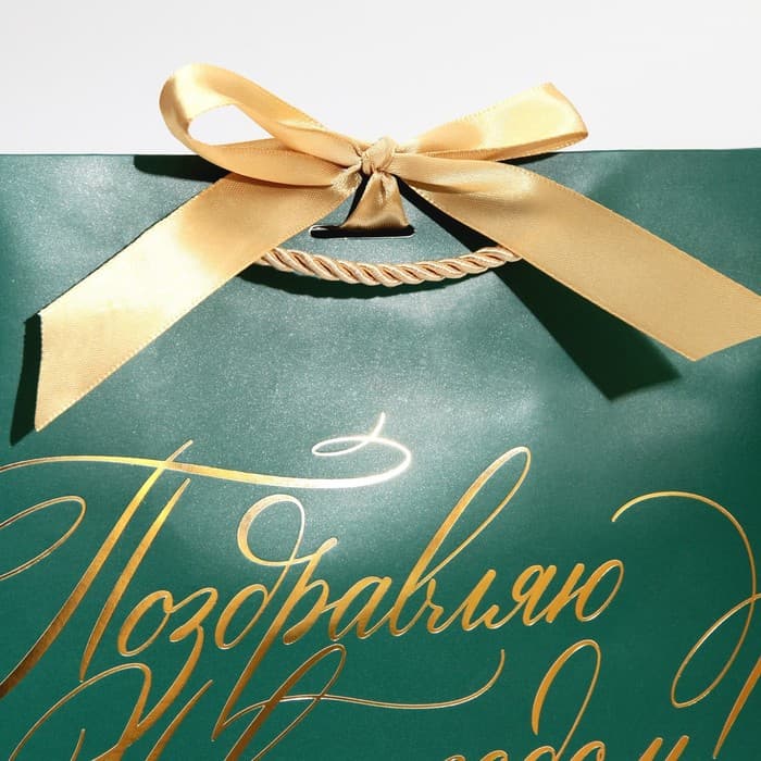 Пакет подарочный новогодний My congratters, 26×25×11 см