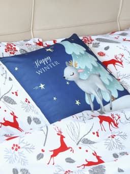 Подушка декоративная новогодняя «Этель. Happy winter», 40×40 см, велюр