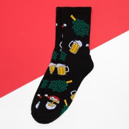 Носки новогодние мужские KAFTAN «Банька НГ», размер 41-44 (27-29 см), чёрные