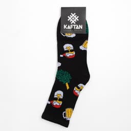 Носки новогодние мужские KAFTAN «Банька НГ», размер 41-44 (27-29 см), чёрные