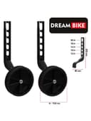 Дополнительные колёса Dream Bike, для колёс 12-20", универсальное крепление, чёрные