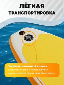 Сапборд надувной универсальный KELPIE 9.5", 290×80×15 см