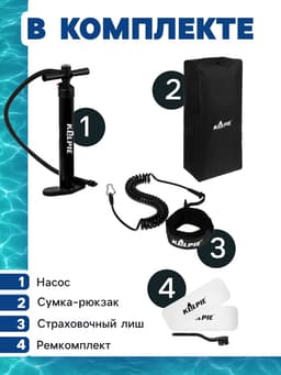 Сапборд надувной универсальный KELPIE, 10.8" 323×80×15 см