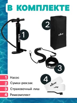 Сапборд надувной универсальный KELPIE, 10.8" 323×80×15 см