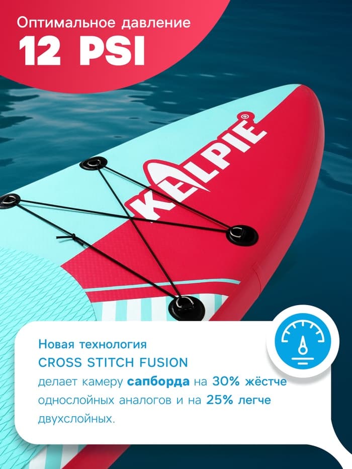 Сапборд надувной универсальный KELPIE, 10.8" 323×80×15 см