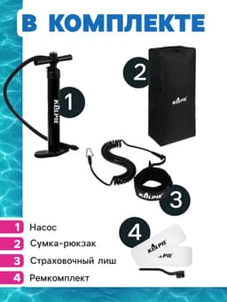 Сапборд надувной универсальный KELPIE 11", 335×80×15 см