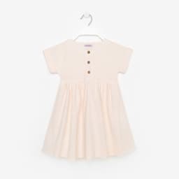 Платье для девочки MINAKU: Cotton Collection цвет бежевый, рост 122