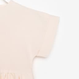 Платье для девочки MINAKU: Cotton Collection цвет бежевый, рост 122