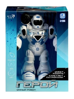 Робот «Герой», световые и звуковые эффекты, работает от батареек, цвет синий