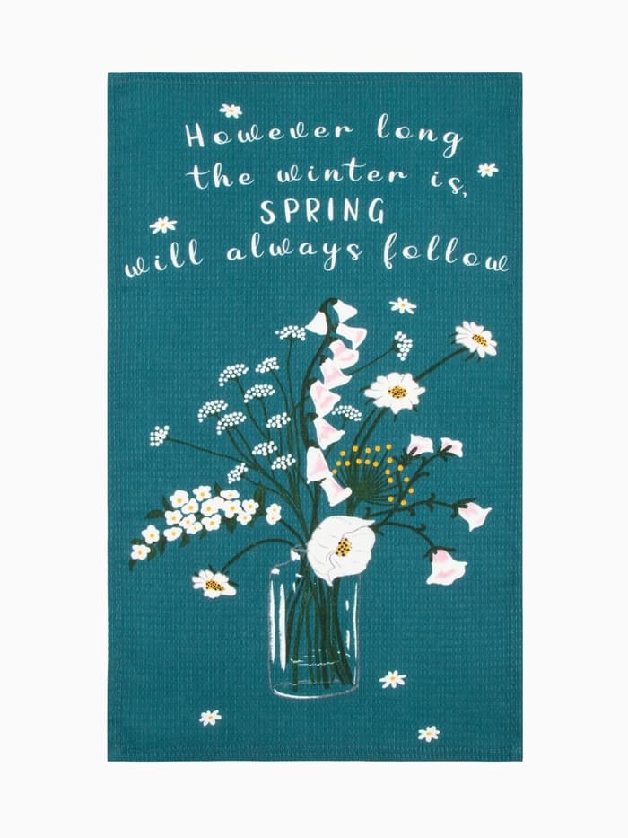 Набор кухонных полотенец «Доляна» Hello spring, 35×60 см -4 шт., 100% хлопок, вафля 160 г/м²
