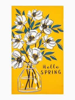 Набор кухонных полотенец «Доляна» Hello spring, 35×60 см -4 шт., 100% хлопок, вафля 160 г/м²