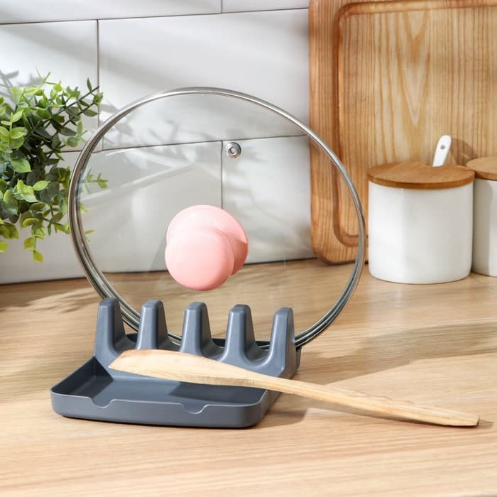 Подставка для крышек и кухонных принадлежностей BARONESS, 14×18×5 см, пластик, МИКС