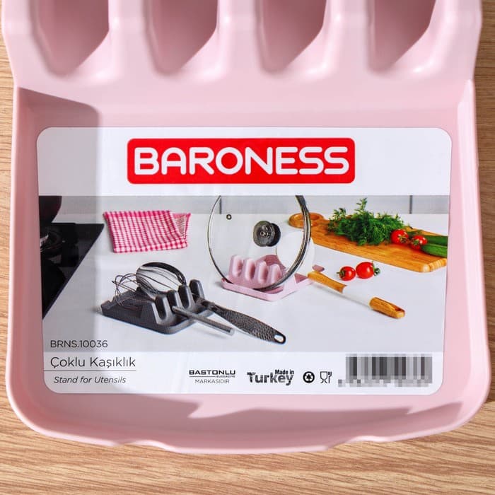 Подставка для крышек и кухонных принадлежностей BARONESS, 14×18×5 см, пластик, МИКС