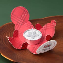 Новогодняя свеча чайная «Снежный кролик», без аромата, 4 х 4 х 1,5 см.