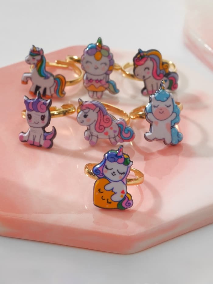 Кольцо «Выбражулька. Единороги», форма МИКС, разноцветное, безразмерное