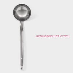 Половник Доляна Everyday, 300 мл, 44×10.5 см, нержавеющая сталь, серебристый