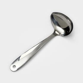 Ложка для соуса из нержавеющей стали Доляна Everyday, 50 мл, 26.5×10 см, толщина 3 мм, серебристая