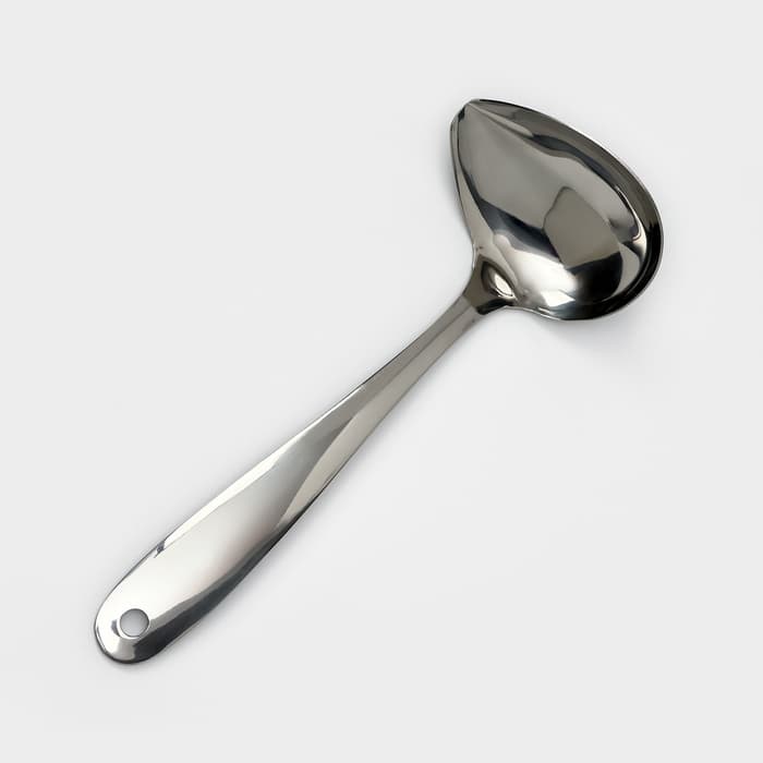 Ложка для соуса из нержавеющей стали Доляна Everyday, 50 мл, 26.5×10 см, толщина 3 мм, серебристая